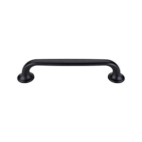 Top Knobs [TK594BLK] Die Cast Zinc Cabinet Pull Handle - Oculus Series - Oversized - Flat Black Finish - 5 1/16" C/C - 6" L