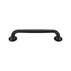 Top Knobs [TK594BLK] Die Cast Zinc Cabinet Pull Handle - Oculus Series - Oversized - Flat Black Finish - 5 1/16" C/C - 6" L