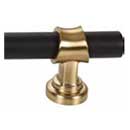 Flat Black & Honey Bronze Split Finish - Bit Pull Series Decorative Hardware Suite