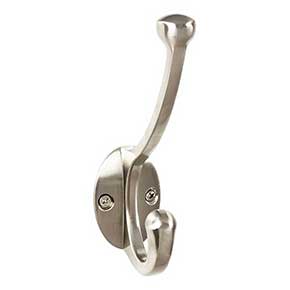 Top Knobs [TK1064BSN] Die Cast Zinc Wall Hook - Bergen Series - Brushed Satin Nickel Finish - 5 9/16" L