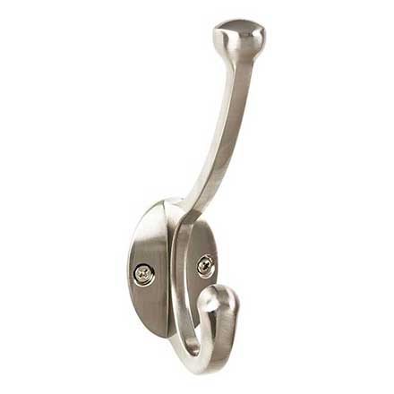 Top Knobs [TK1064BSN] Die Cast Zinc Wall Hook - Bergen Series - Brushed Satin Nickel Finish - 5 9/16" L