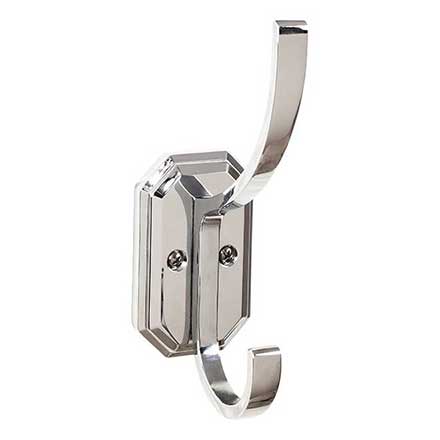 Top Knobs [TK1065PC] Die Cast Zinc Wall Hook - Emerald Series - Polished Chrome Finish - 6 1/4&quot; L