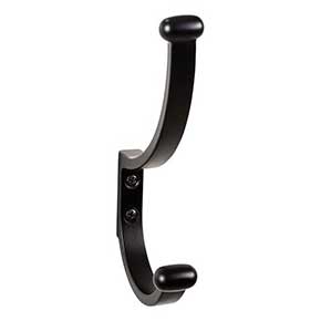  Top Knobs [TK1066BLK] Die Cast Zinc Wall Hook - Hillmont Series - Flat Black Finish - 6 1/8" L