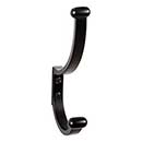 Top Knobs [TK1066BLK] Die Cast Zinc Wall Hook - Hillmont Series - Flat Black Finish - 6 1/8" L