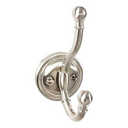 Top Knobs [TK1063BSN] Die Cast Zinc Wall Hook - Kara Series - Brushed Satin Nickel Finish - 4 1/2&quot; L