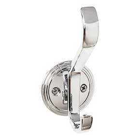 Top Knobs [TK1062PC] Die Cast Zinc Wall Hook - Reeded Series - Polished Chrome Finish - 4 11/16" L
