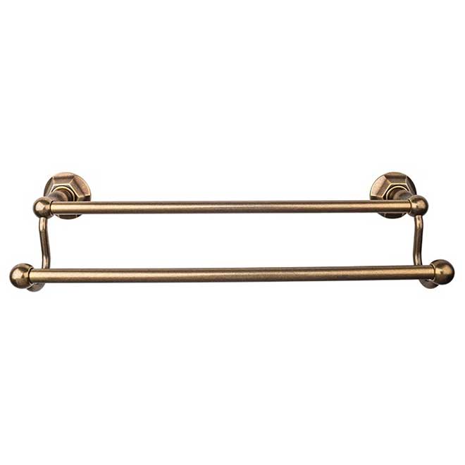 Top Knobs [ED11GBZB] Die Cast Zinc Double Towel Bar Edwardian Hex