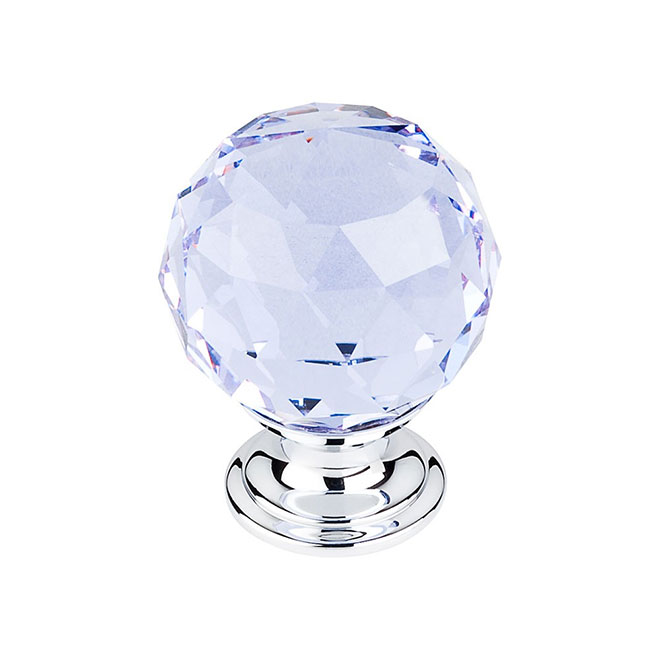 Top Knobs [TK114PC] Crystal Knob Faceted Globe Light Blue