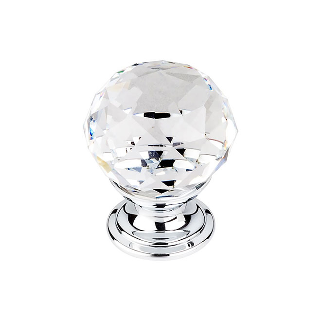 Top Knobs [TK125PC] Crystal Knob Faceted Globe Clear